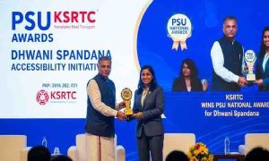 KSRTC’s “Dhwani Spandana” initiative for visually impaired passengers won National Award